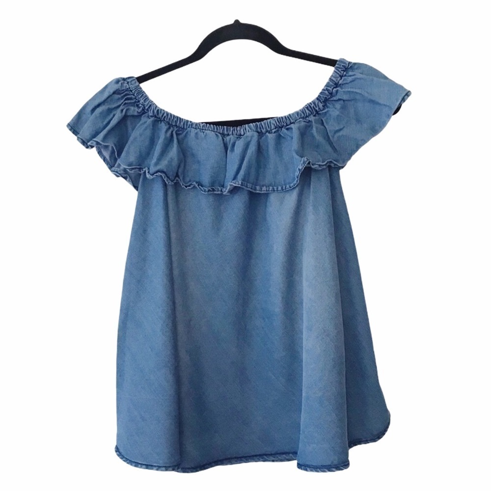 Velvet Heart Off the Shoulder Ruffle Bardot Top